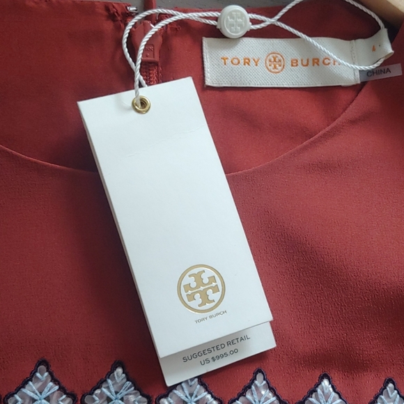 Tory Burch Embellished Silk Dress - Picture 3 of 5